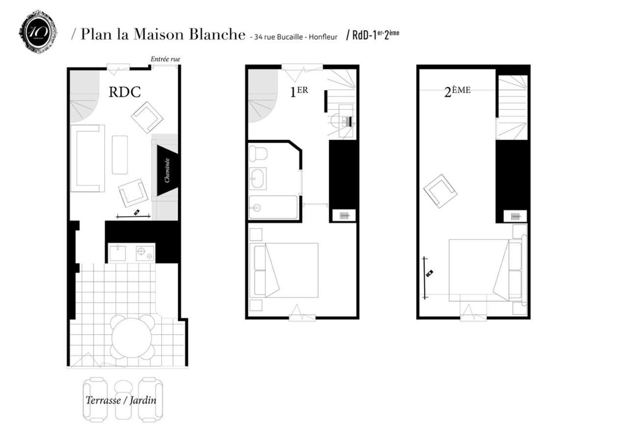 La Maison Blanche Du 10Honfleur Zewnętrze zdjęcie